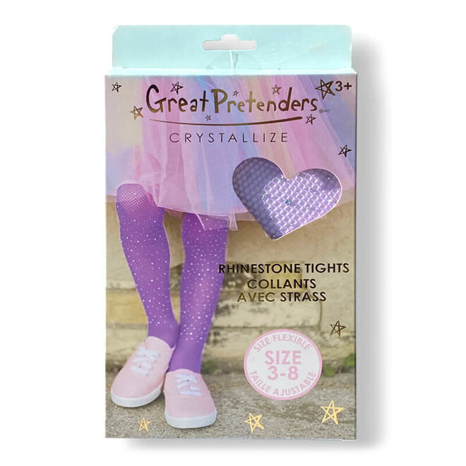 Panty met diamanten lila