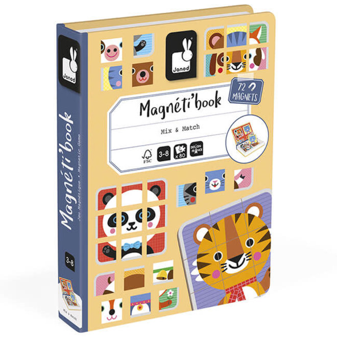 Janod Magneetboek Mix & Match