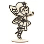 Houten figuur om te decoreren - Fee