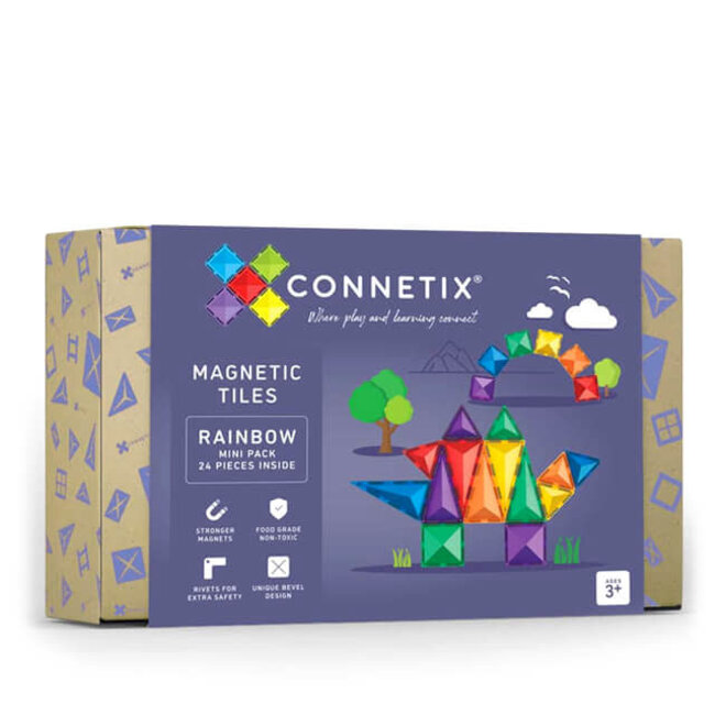 Magnetische tegels regenboog - mini (24st)