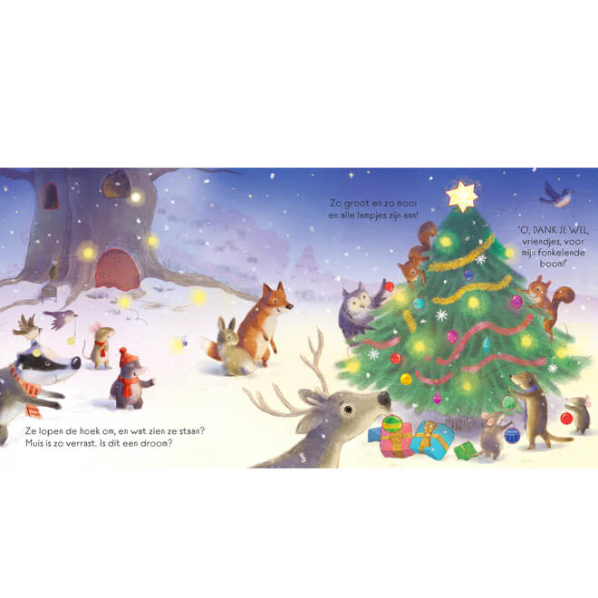 Fonkelende lichtjes in de boom