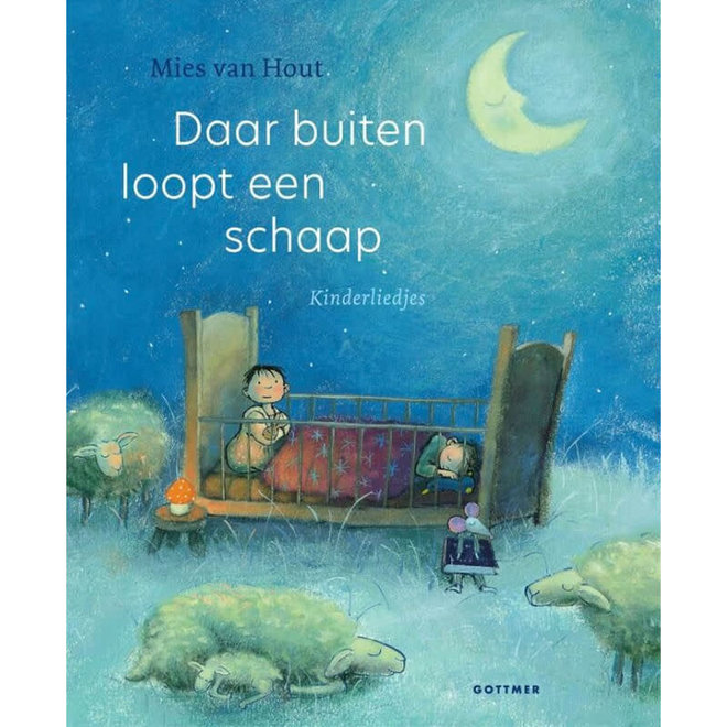 Daar buiten loopt een schaap