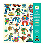 Djeco Stickers Robots Metallic
