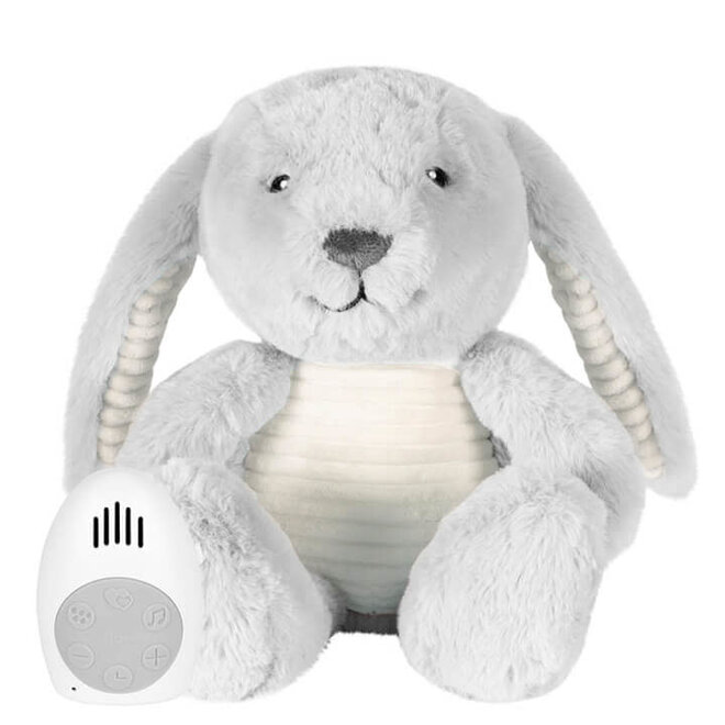 Knuffel konijn met hartslag (grijs)