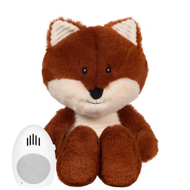 Knuffel vos met hartslag (oranje)