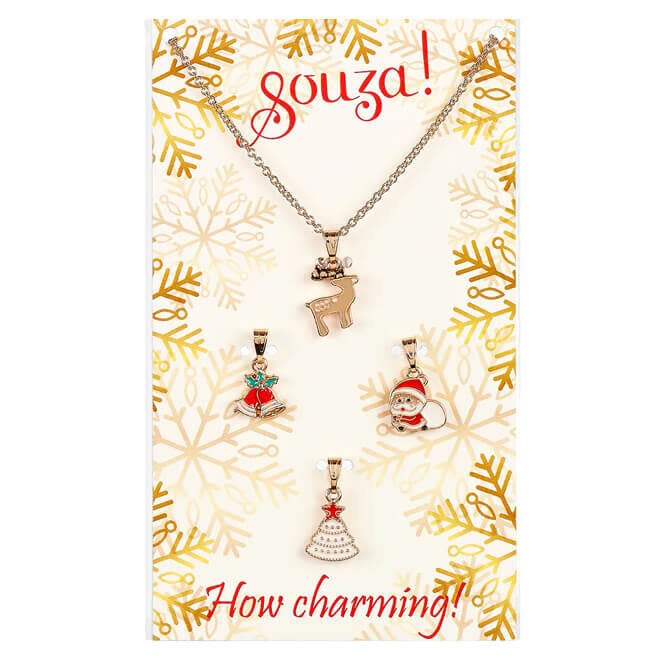 Kerst ketting met 4 bedels