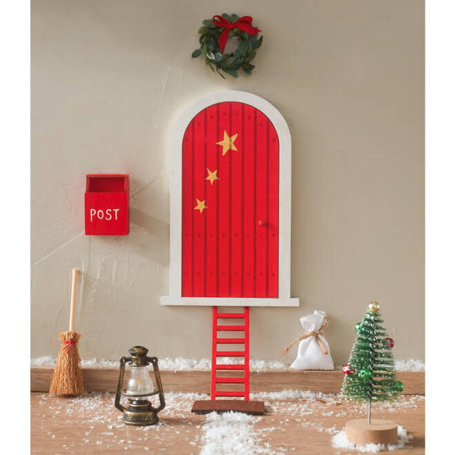 Kerst kabouterdeurtje set