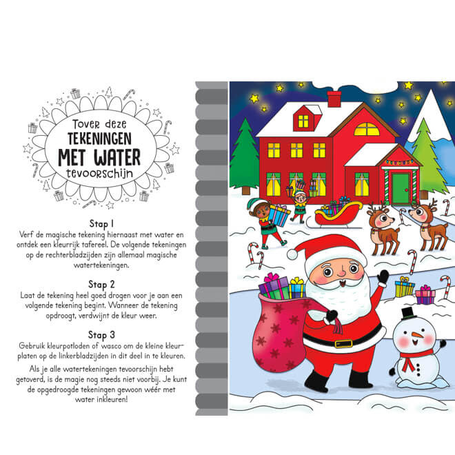 Magisch Waterkleurboek Kerstmis