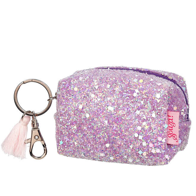 Portemonnee lila glitters