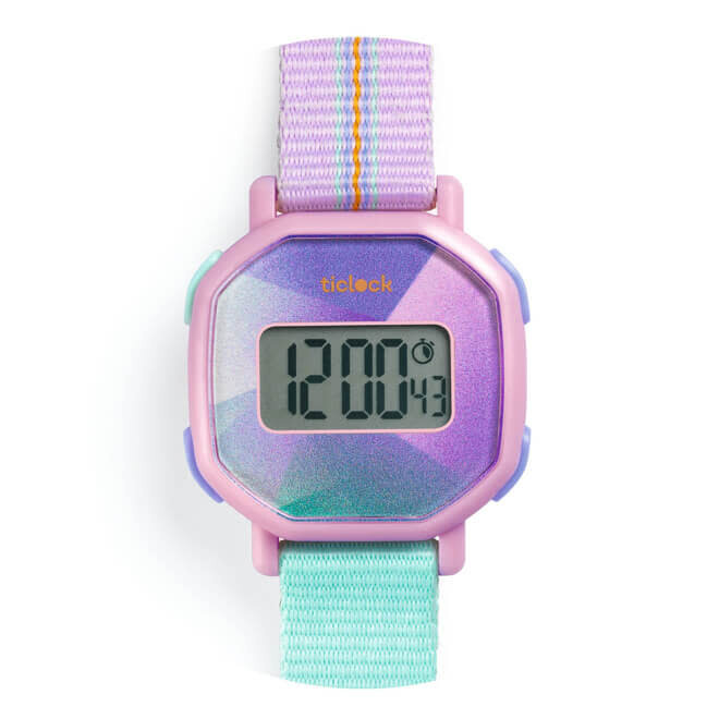 Djeco Digitale Horloge 'Purple Prisma'