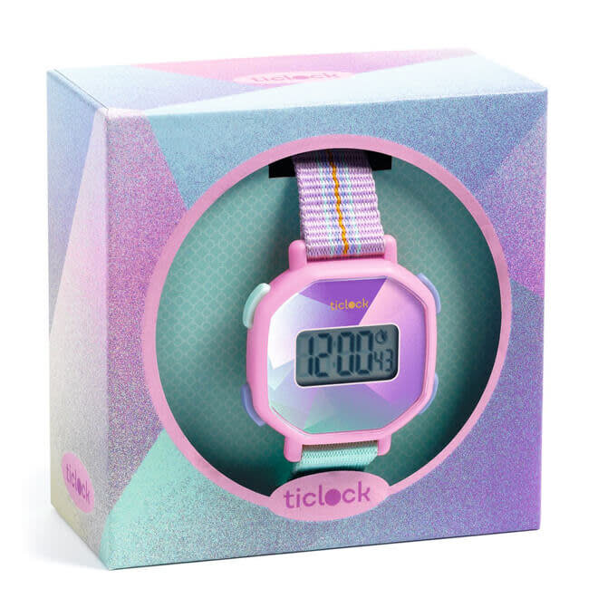 Djeco Digitale Horloge 'Purple Prisma'