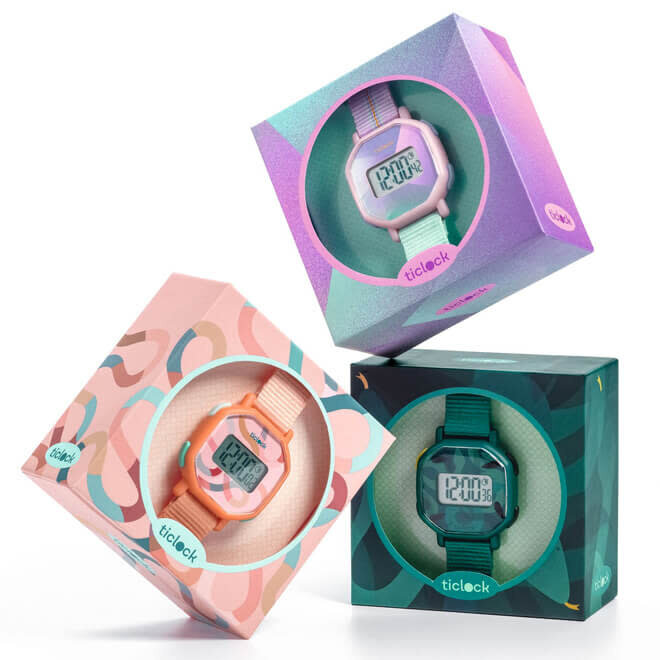 Djeco Digitale Horloge 'Pastel Volute'