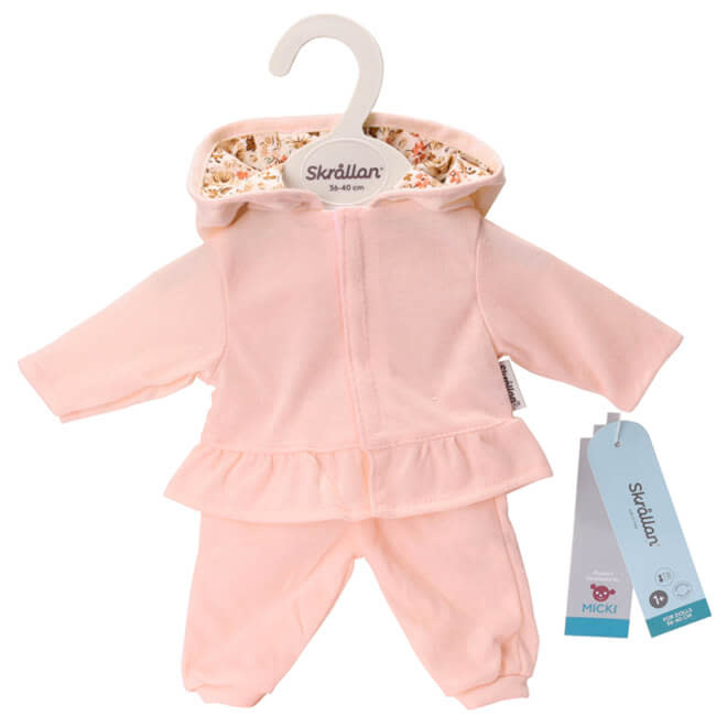 Skrallan Poppenkleding Joggingpak Roze