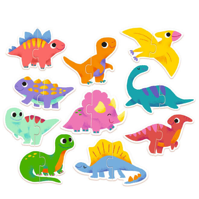 Djeco Duo Puzzel - Dinosauriërs