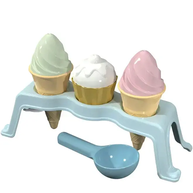 Zand ijsjes & cupcake in houder