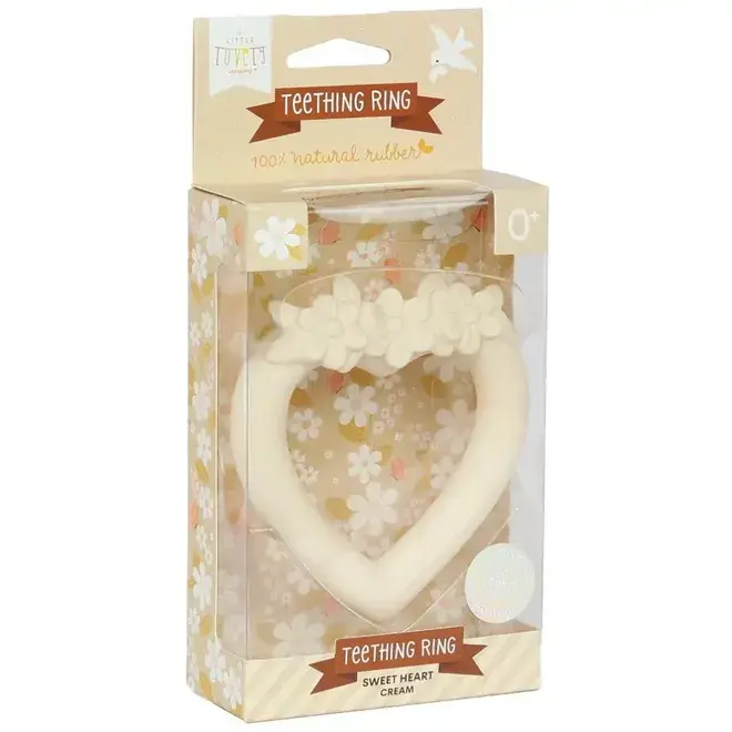 Bijtring hart crème