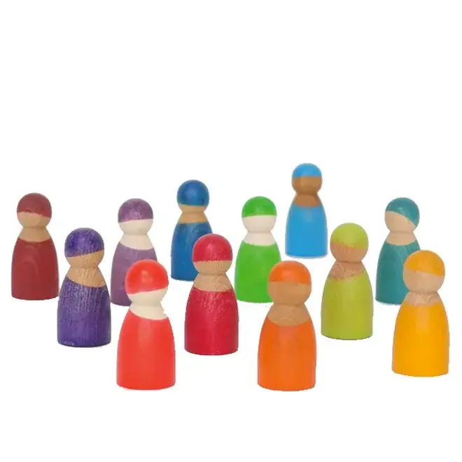 Poppetjes regenboog (12st)