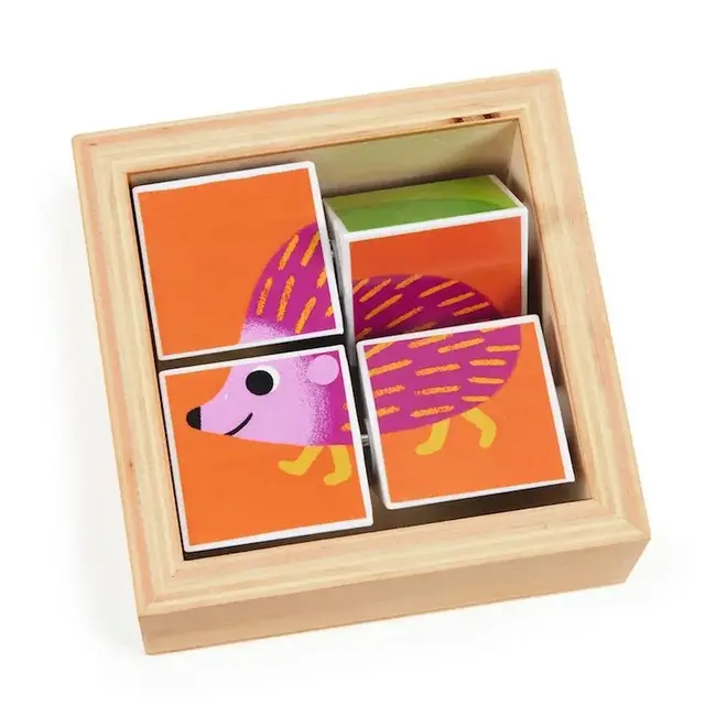 Draaipuzzel egel, muis & schildpad 2+