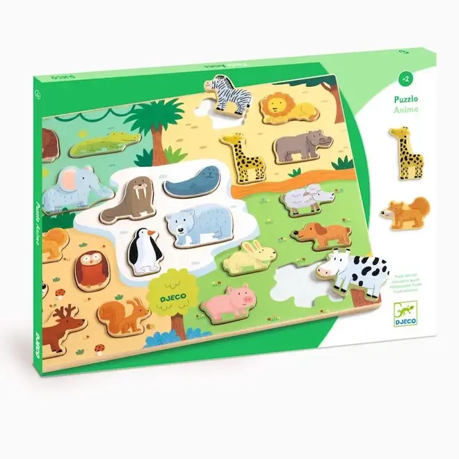 Djeco Houten Puzzel Dieren