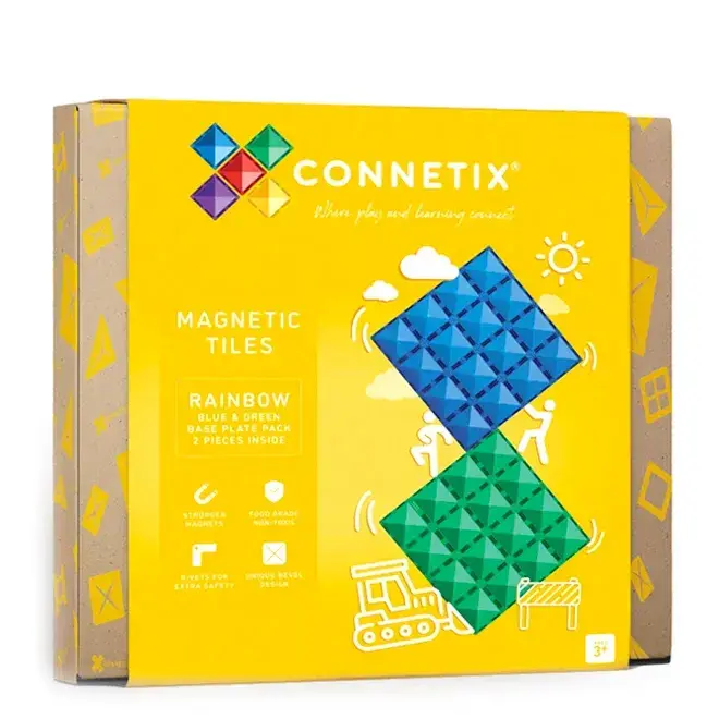 Magnetische bodemplaten - blauw & groen (2st)