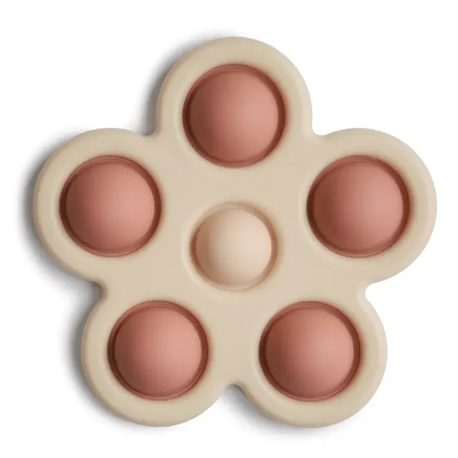 Mushie Sensorische Pop-it Bloem - Blush