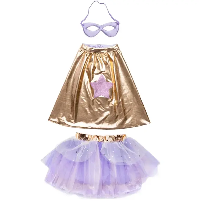 Great Pretenders Superheldin Verkleedset Lila/Goud