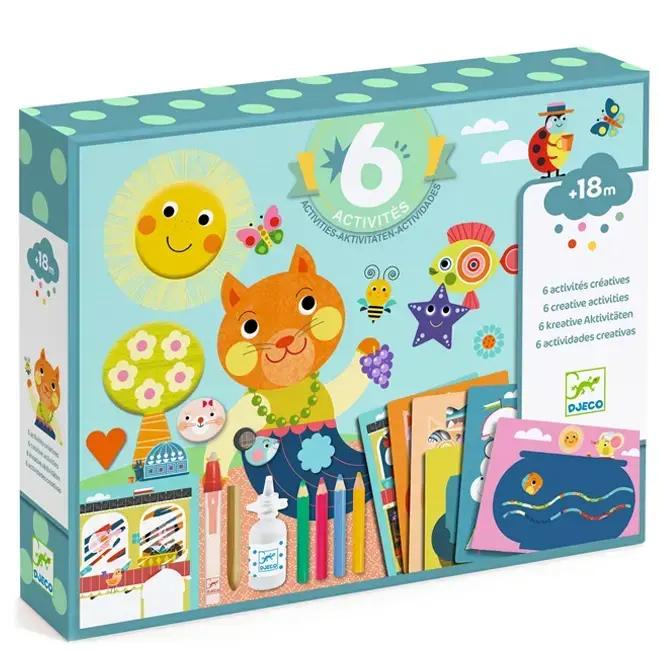 Knutseldoos 6 activiteiten - kat 18m+