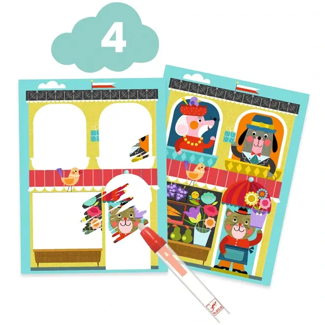 Djeco Knutseldoos 6 Activiteiten - Kat & Vriendjes