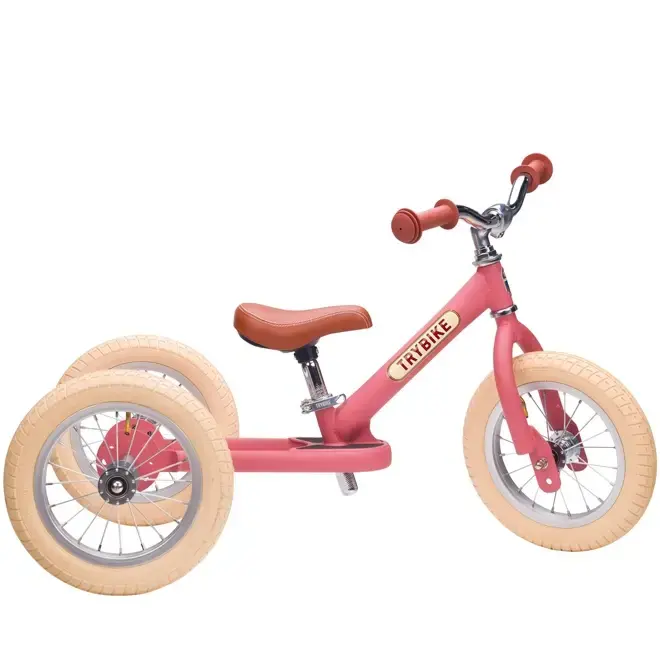 Loopfiets 2-in-1 mat roze