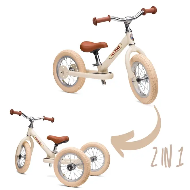 Trybike Cream Mat | 2 in 1 Loopfiets