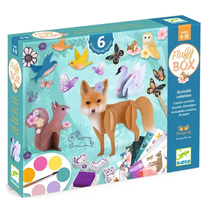 Grote knutseldoos fluffy dieren 6+