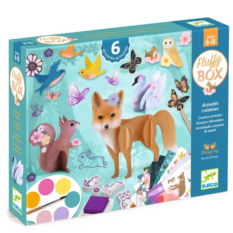 Djeco Fluffy Box - Knutseldoos met 6 Activiteiten