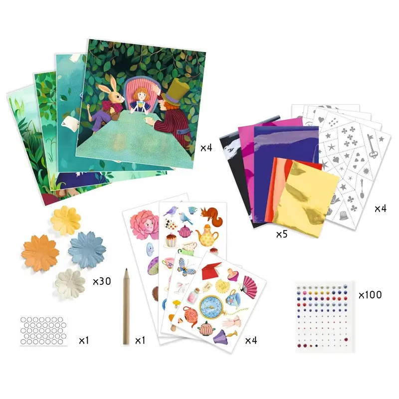 Djeco Collages versieren 'In Wonderland'