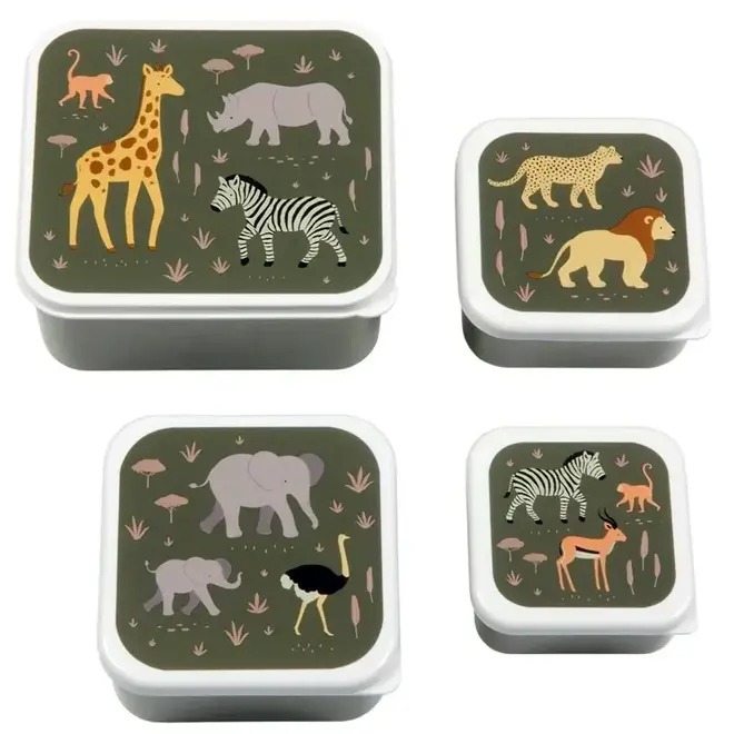 Lunch & snackbox set savanne
