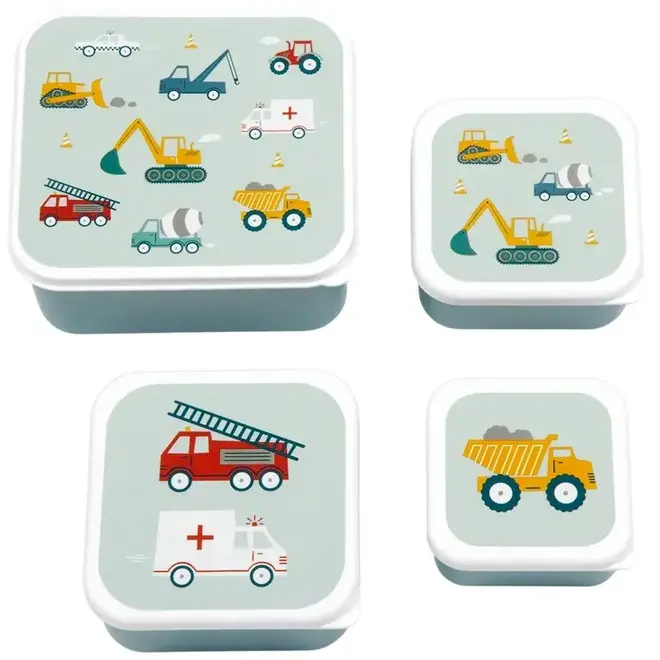 Lunch & snackbox set voertuigen