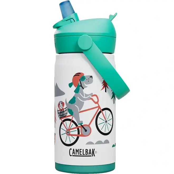 Drinkfles RVS fietsende honden
