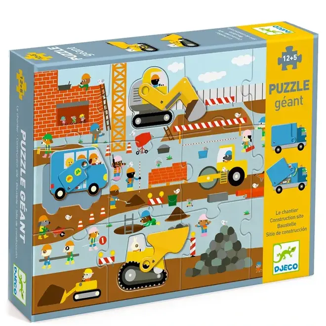 Vloerpuzzel bouwplaats 3+