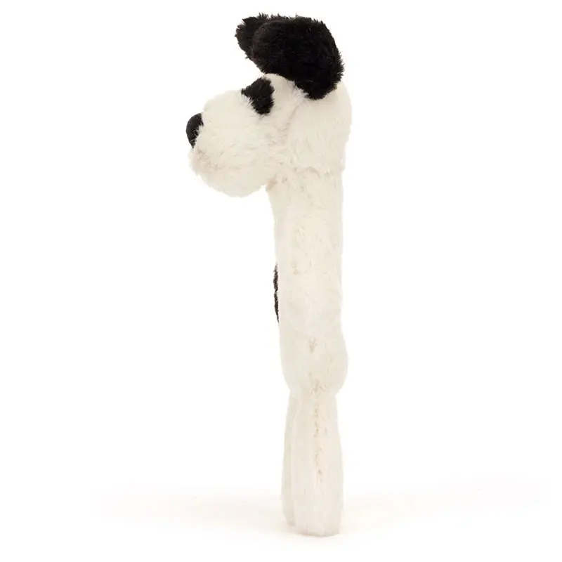 Jellycat Bashful Black & Cream Puppy Ring Rattle