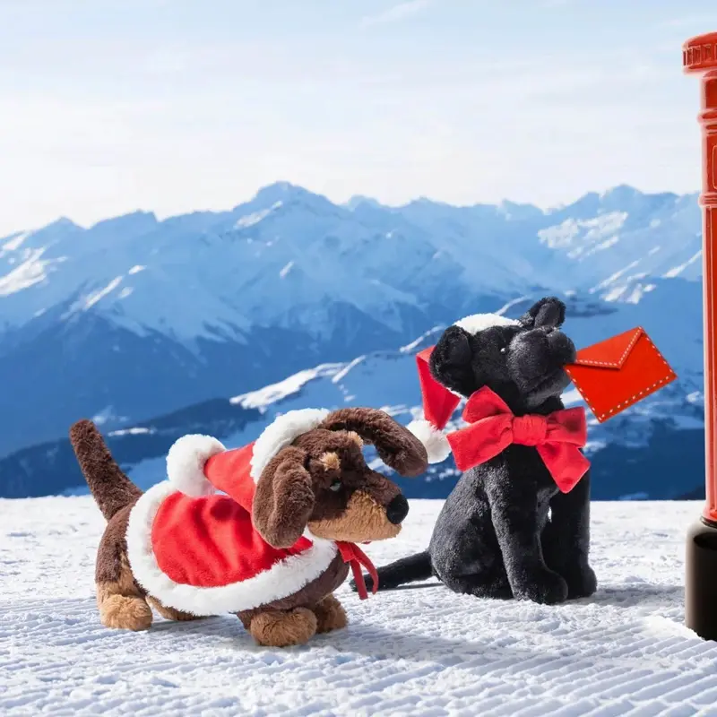 Jellycat Winter Warmer Pippa Black Labrador