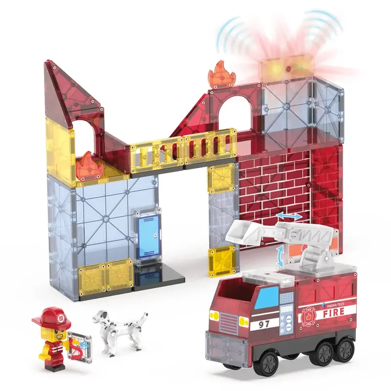 Magna-Tiles Fire Station