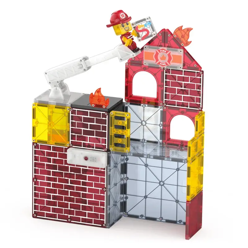 Magna-Tiles Fire Station