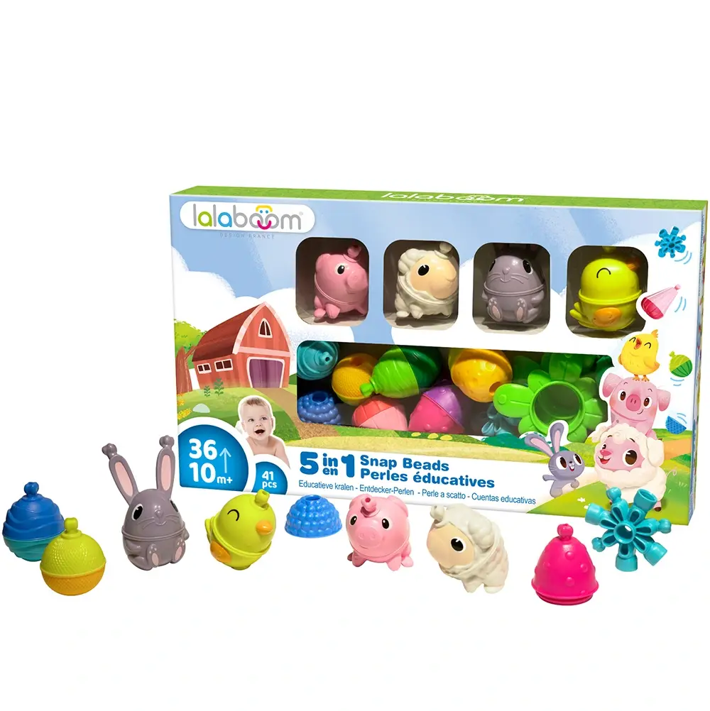 Lalaboom Boerderij Set - Educatieve Klikkralen (41 delig)