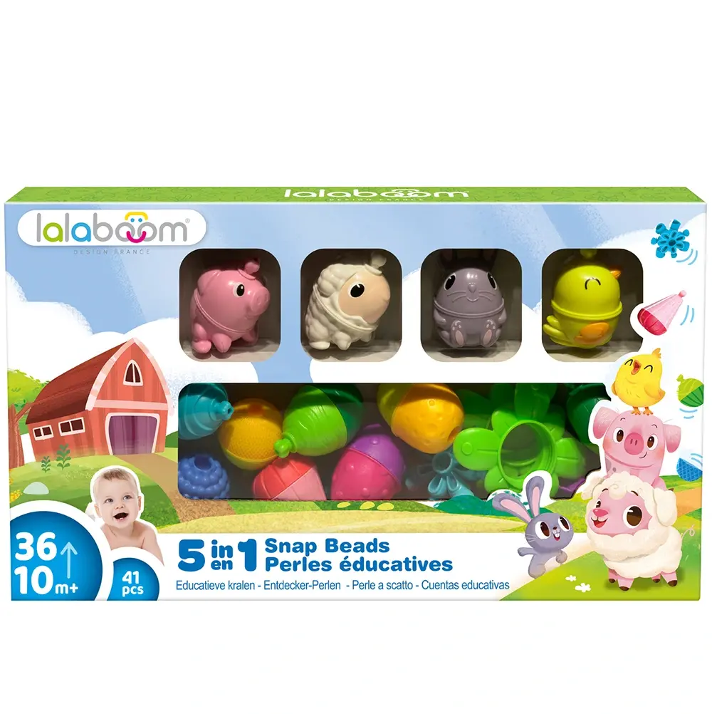 Lalaboom Boerderij Set - Educatieve Klikkralen (41 delig)