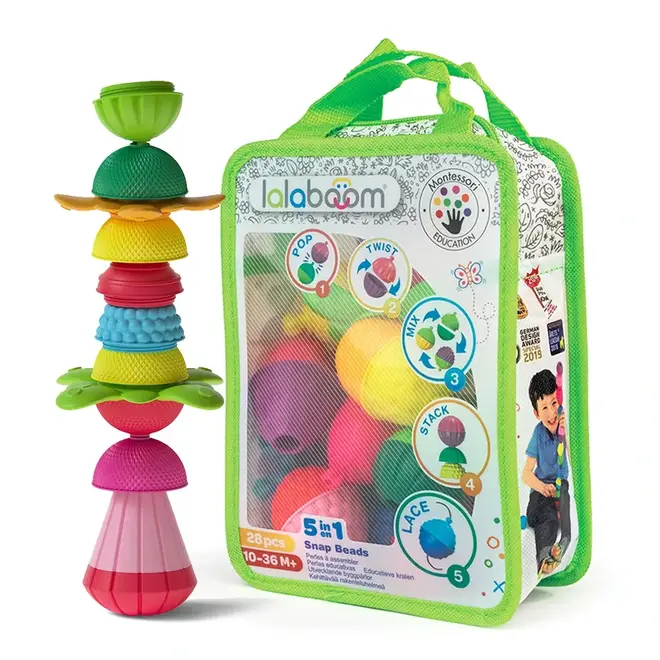 Educatieve klikkralen in tas (28st)