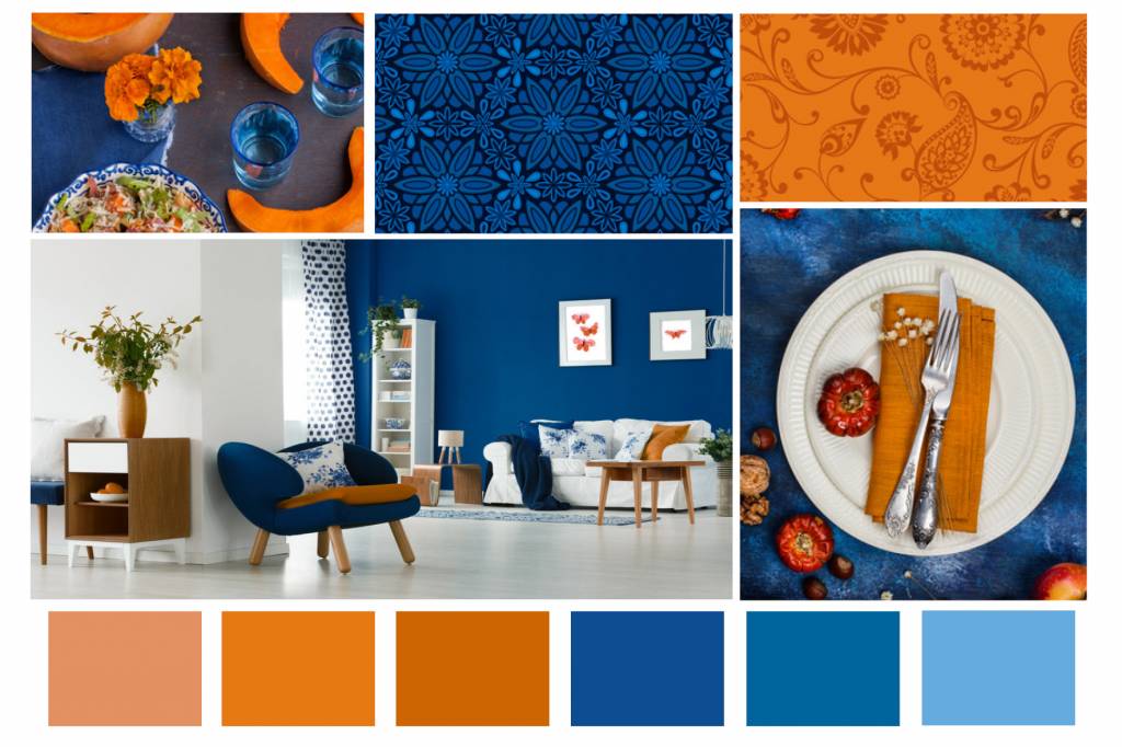 Pumpkin & Yale Blue