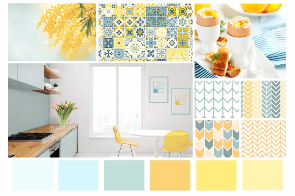 Baby-blauw & Butterscotch