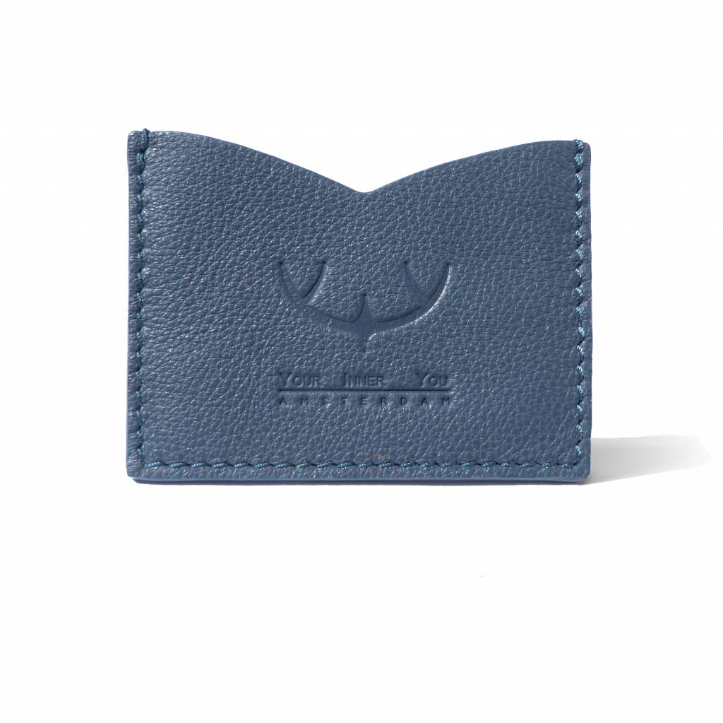 SPLASH| Leather Card Holder | Storm Blue-1
