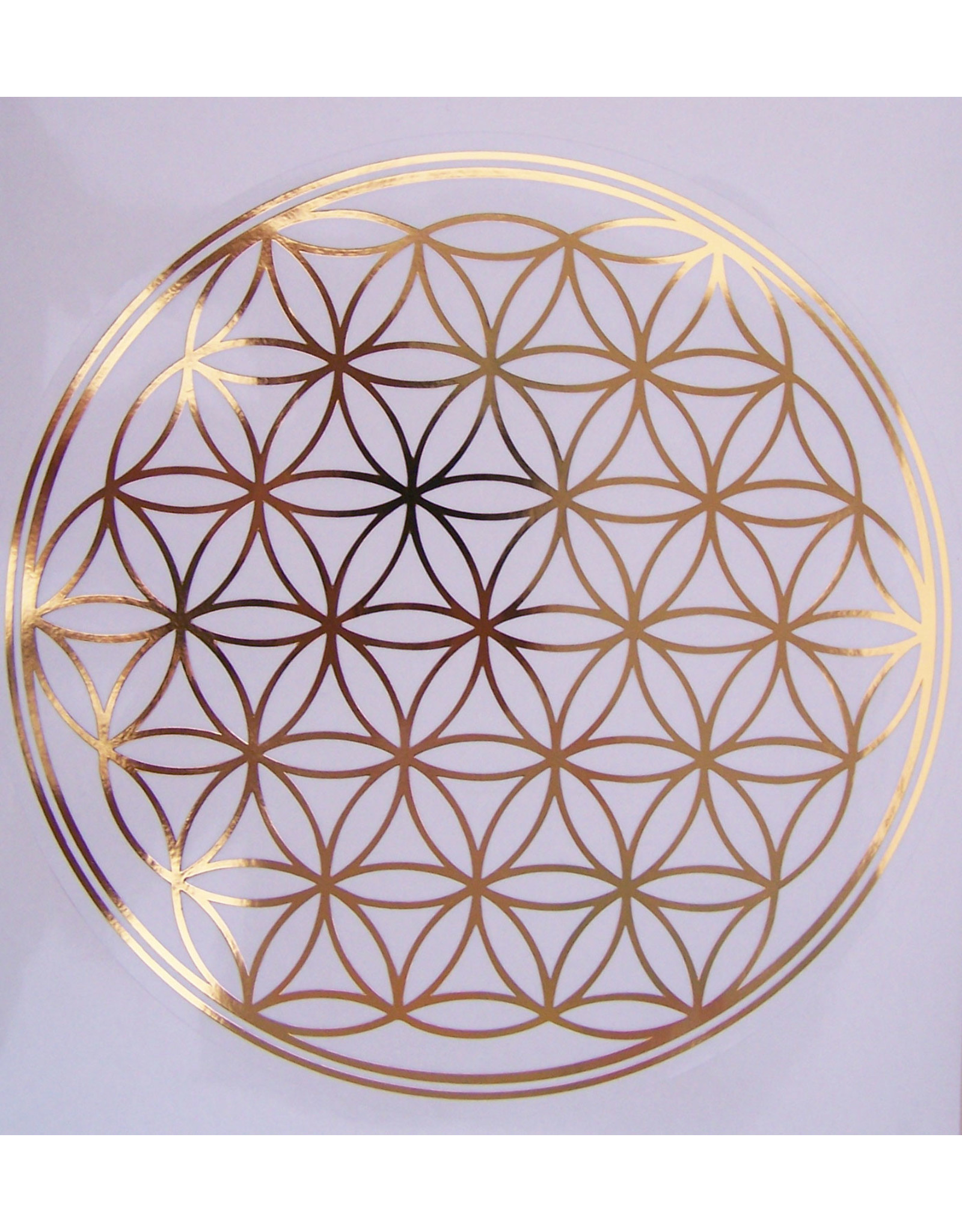 Sticker groot formaat van de  geometrie Flower of Life, diameter 20 cm. -15% Korting