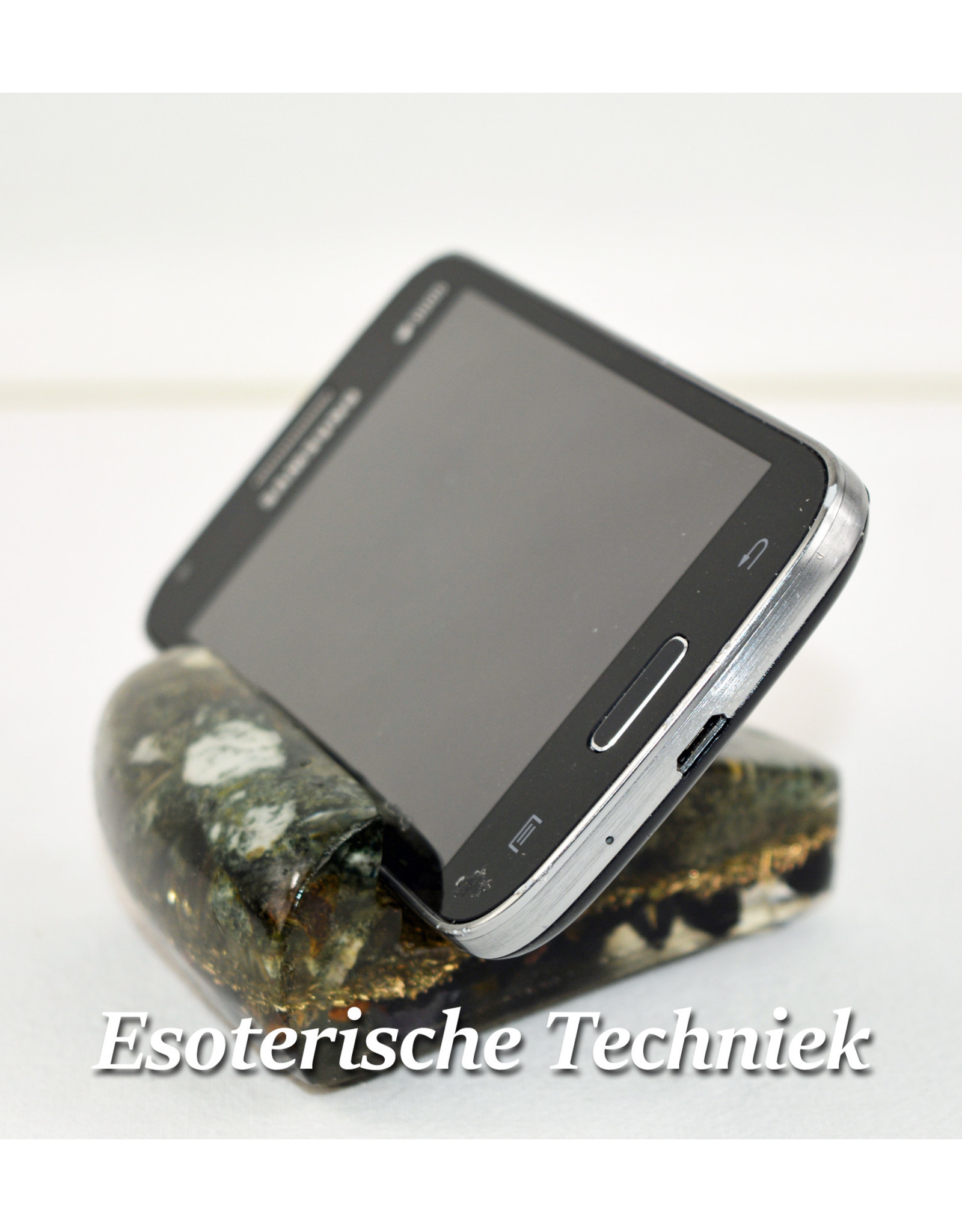 Orgonite Phone Stand with Preseli Bluestone & Shungite