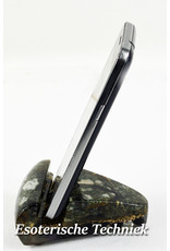 Orgonite Mobiele Telefoonstandaard  voor op je bureau of werkplek met Preseli Bluestone
